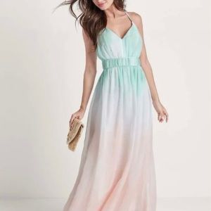 Womens multi colored long dress